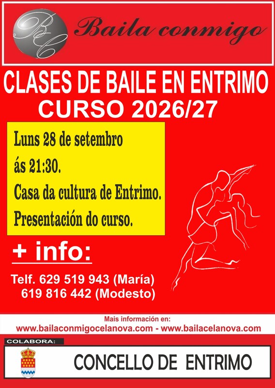 CLASES DE BAILE EN ENTRIMO -CURSO 2026/27